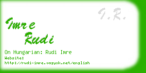 imre rudi business card